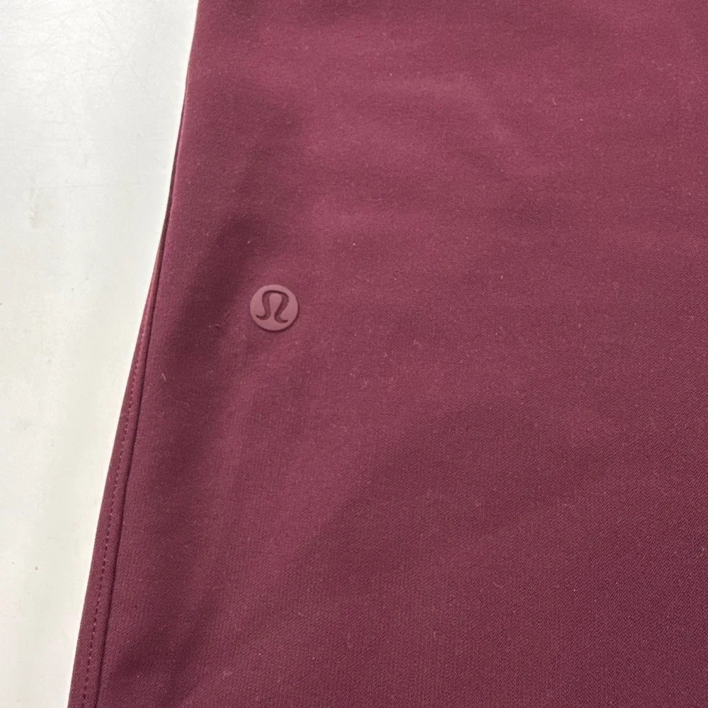 Lululemon Jogger Pants Plum Maroon Drawstring‎ Stretch Athletic Women's Size 4